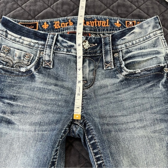 Rock Revival Jeans Women 24 Alivia Skinny Jean Embroidered Pocket B27 - Picture 9 of 10